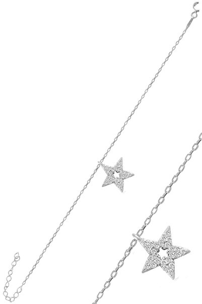 Söğütlü Silver Gümüş Rodyumlu Zirkon Taşlı Lotus Bileklik