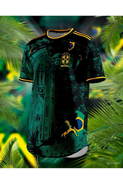 Lion Spor Πράσινη στάμπα Βραζιλίας ποδοσφαιρική φανέλα - Προσαρμοσμένο σχέδιο, Νέα σεζόν432