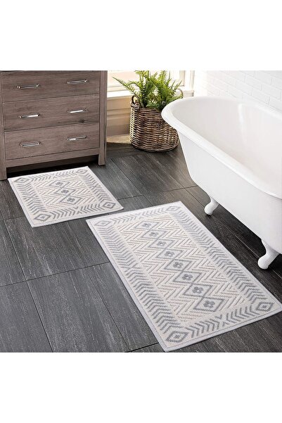 WOOF HOME 2 Li Bukle Banyo Takımı (BANYO TEKSTİLİ/MODERN/DOĞAL/SADE/ŞIK KAYMA...