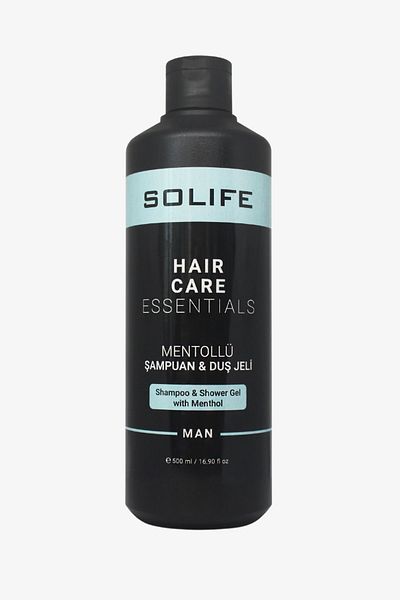 SOLIFE Men's Anti-Dandruff Menthol Shampoo and Shower Gel - 500 Ml
