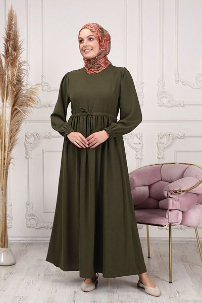 fistan Φόρεμα Hijab με σχοινί μέσης