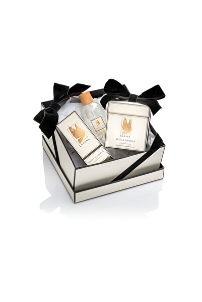 La Fann Lemon & Nutmeg Kolonya ve Rose & Vanilla Mum Seti