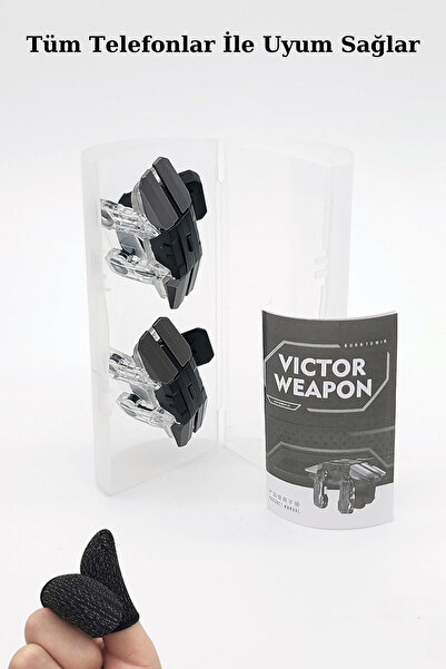 Asfal Pubg Metal Trigger - 6 Finger Usable, Gloves Gift, Metal Button, Compatible with All Phones