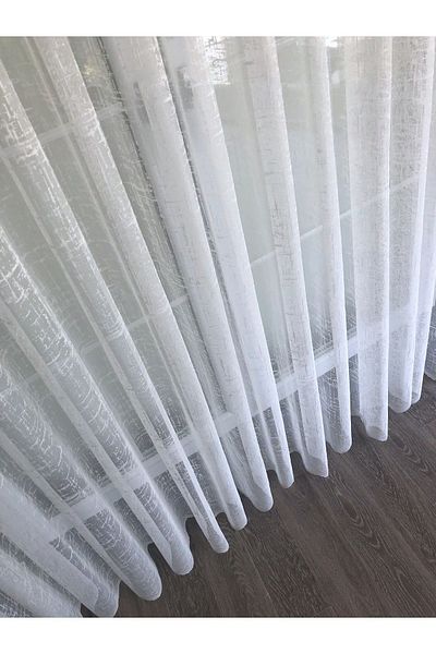 Emes Cortina din tul - Tulle pentru camera de zi cu model Slub