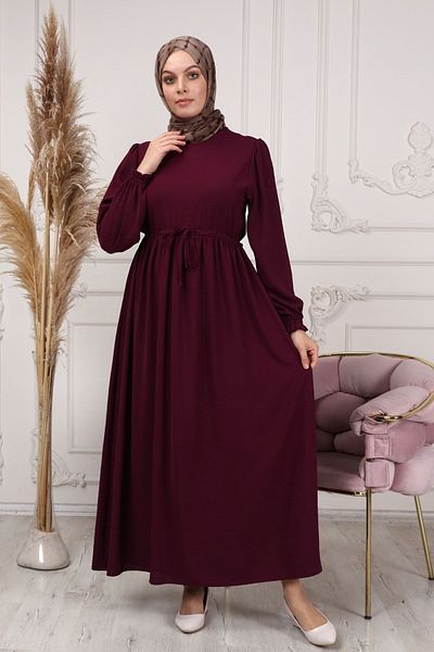 fistan Φόρεμα Hijab με λεπτομέρεια από σχοινί μέσης