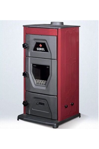 Sürel Dörtköşe Şömine Soba Bordo