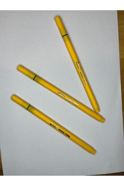 Bafix 0.4 Mm Yellow Fineliner Felt Tip Pen - 4 Pieces