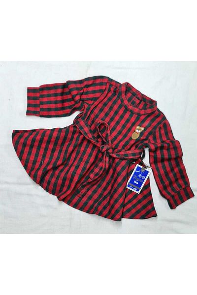 MAXI DRY Rochie pentru fetiță cu model în carouri - țesătură pentru lemne, 2-5 ani