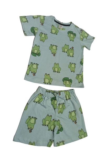 AKL GIRL'S ORGANIC COMBED SHORTS SUIT (2-10- AGE GROUP)