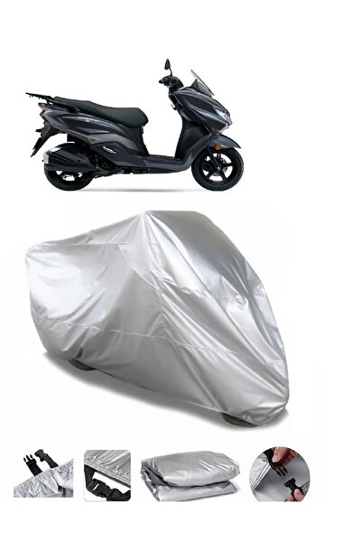 CoverPlus ماركة سوزوكي بورجمان ستريت 125EX رمادية مقاومة للماء للدراجات النارية