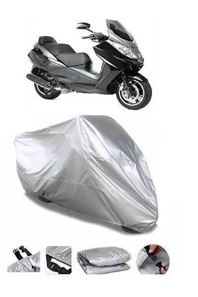 CoverPlus بيجو ساتليس 500 ماركة رمادية مقاومة للماء للدراجات النارية