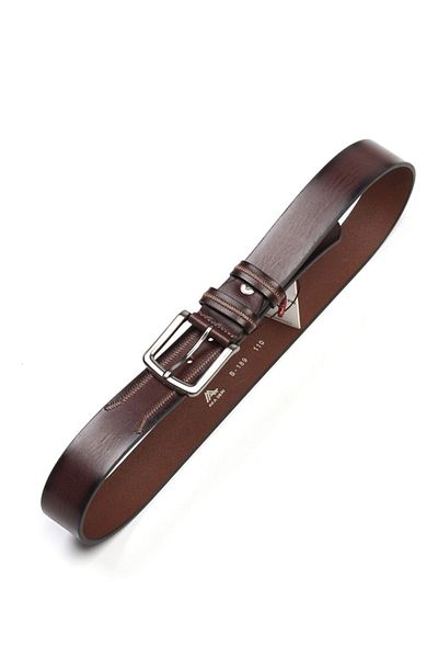 Aka Brown Genuine Leather Sports Men's Belt - S189