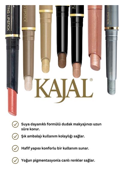 KAJAL أحمر شفاه طويل الأمد - أحمر شفاه طويل الأمد رقم: 619