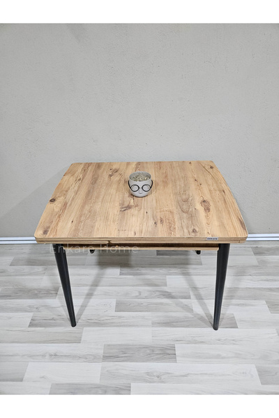 Enkare Küçük Mdf Masa, Açılabilir Mutfak Masası, 68x90, 4-6 Kişilik