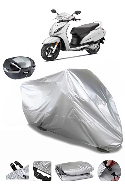 CoverPlus هوندا أكتيفا 125 حقيبة خلفية متوافقة مع غطاء دراجة نارية مقاوم للماء