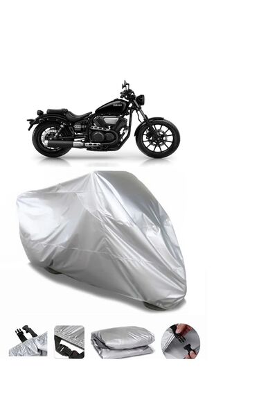 CoverPlus ماركة ياماها XVS 950 CU رمادية مقاومة للماء للدراجات النارية