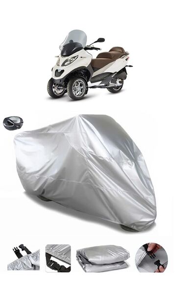 CoverPlus حقيبة ظهر Piaggio MP3 400 متوافقة مع علامة تجارية مقاومة للماء للدر...