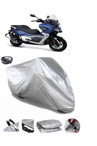 CoverPlus Rks Blade 350 - مشمع دراجة نارية مقاوم للماء مع حقيبة خلفية