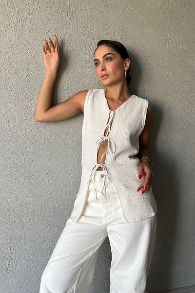 Seda Yalçın Atelier سترة تريكو إكرو - تصميم برباط