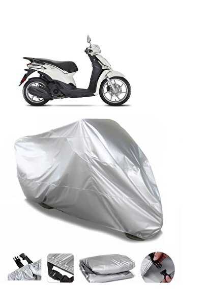 CoverPlus ماركة دراجة نارية مقاومة للماء باللون الرمادي من Piaggio Liberty 150