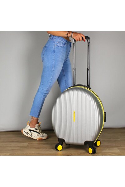 My Valice Bubble Abs Yuvarlak Valiz Gri