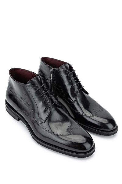 Tamer Tanca Genuine Leather Black Men's Classic Boots