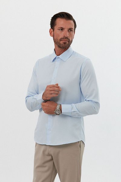 Livio Ferri Ανδρικό απλό πουκάμισο Easy-Iron Basic Fit 4 Seasons