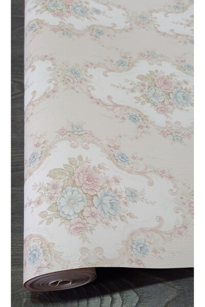 Oskar Çiçekli Hafif Dokulu Silinebilir Duvar Kağıtları