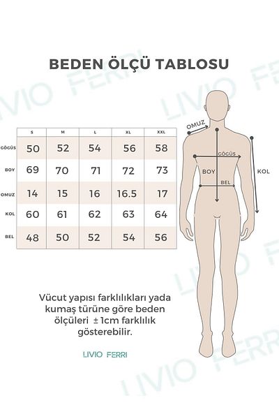 Livio Ferri Ανδρικό απλό πουκάμισο Easy-Iron Basic Fit 4 Seasons