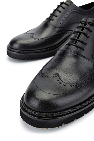 Tamer Tanca Genuine Leather Men's Black Floaters - Casual Shoes