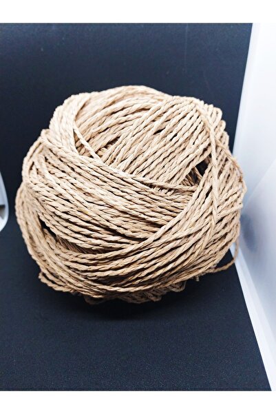 Handmade Yumak Ip Kagit Ip Koyu Kese Kağıdı Rengi Hasir Rengi Jazir Sarılı Ip