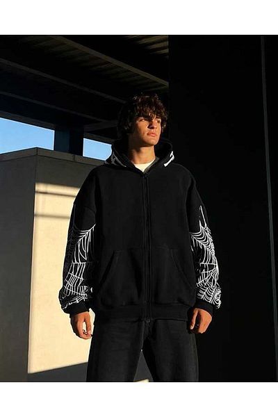 Style Fashion Ζακέτα Unisex με στάμπα Spider