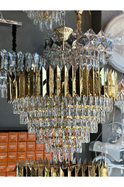 Led 60 cm Laser Design Crystal Luxury Chandelier