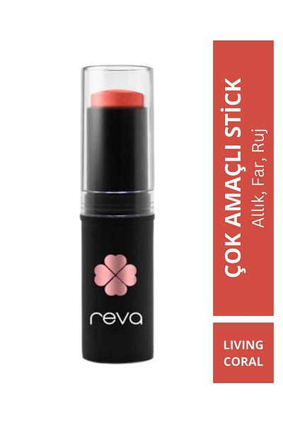 REVA Multi-Purpose Stick Blush, Shadow, Lip Coloring & Lip Cheek Eye Tint-vegan & Clean Contentrv114