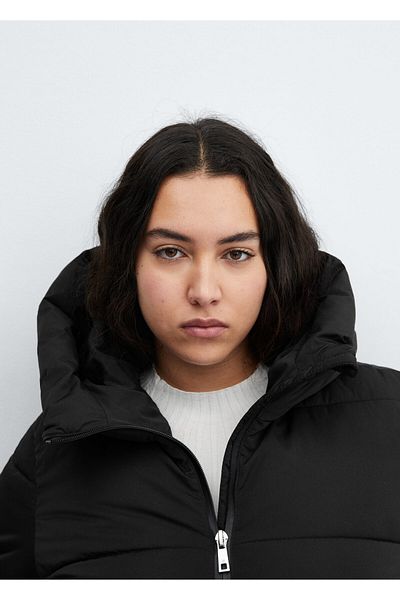 MANGO Woman Schwarzer Damenmantel57078268