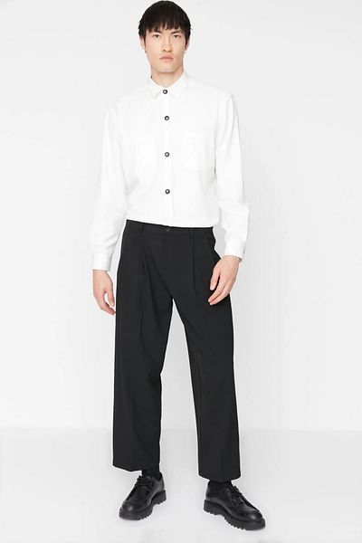Trendyol Collection Schwarze Hose mit weitem Bein im Palazzo-Schnitt - TMNAW23PL00043