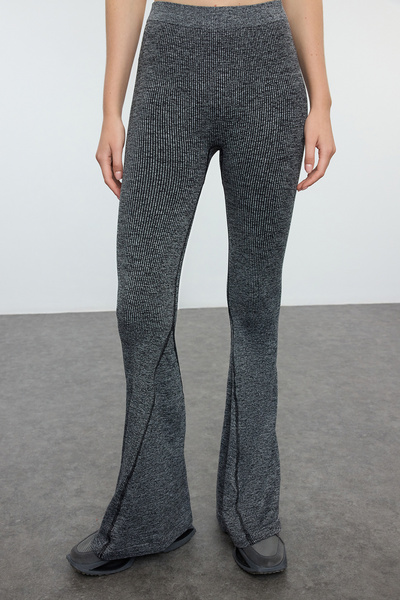Trendyol Collection Grey Seamless Spanish Leg Yoga Leggings - Thmaw25Ty00013