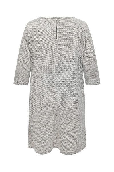 Only Carmakoma LDS šaty s 3/4 rukávem - detail na zip, lodičkový výstřih a rovný střih