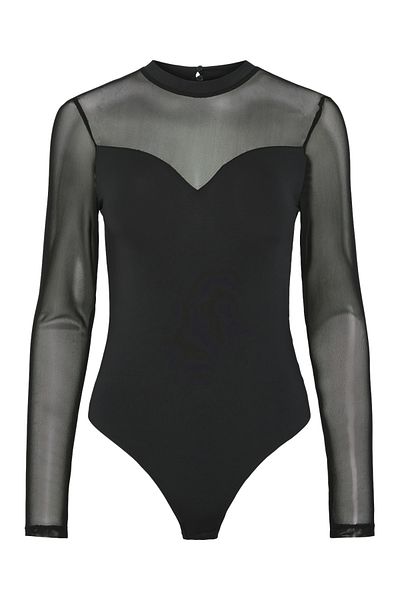 PIECES Pcmilly Ls Mesh-Bodystocking - Noos Design