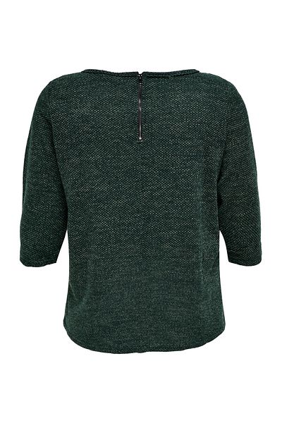 Only Carmakoma LDS Jersey - μανίκι 3/4, λεπτομέρεια με φερμουάρ, μπλούζα με κυρτό στρίφωμα NML19404
