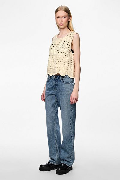 PIECES Blugi din denim cu croială dreaptă PCNOELLE LW