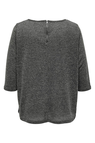 Only Carmakoma Ζέρσεϊ LDS - 3/4 μανίκι, λεπτομέρεια φερμουάρ Ανοιχτό χρώμα στριφώματος ξηρό