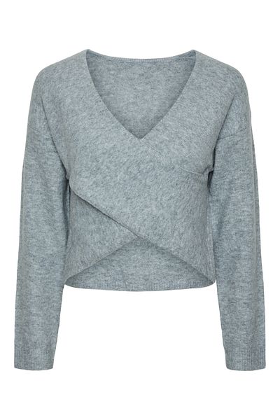 PIECES Dámský barevný pulovr z yarnitu - Dlouhý rukáv, Snadno se chodí, detail s otevřenými zády, úzký střih