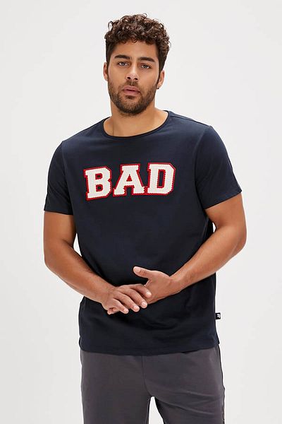 Bad Bear Felt Men's Navy Blue T-Shirt 24.01.07.036-C07