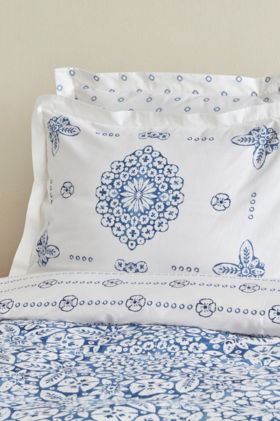 Karaca Home Ida Mavi %100 Pamuk Tek Kişilik Nevresim Takımı