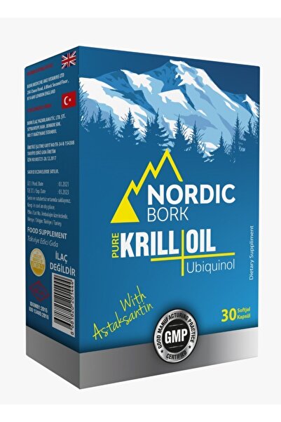 bork nordic Bork Pure Krill Oil Q10 – Yüksek Emilimli Omega-3 (EPA/DHA) & Koenzim Q10 | 30 Soft Gel Kapsül