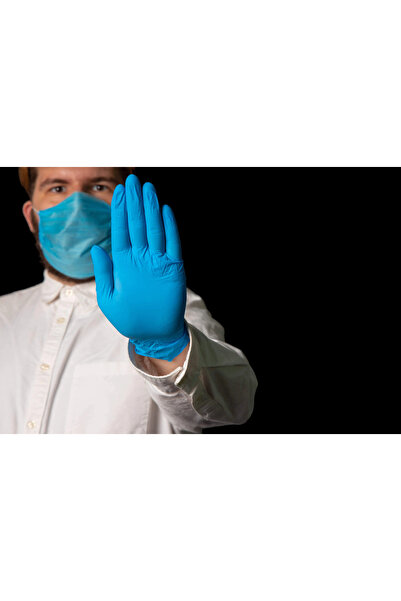 Cyberderm قفازات فحص من اللاتكس الأزرق - صحية، خالية من البودرة، جودة أولى كب...