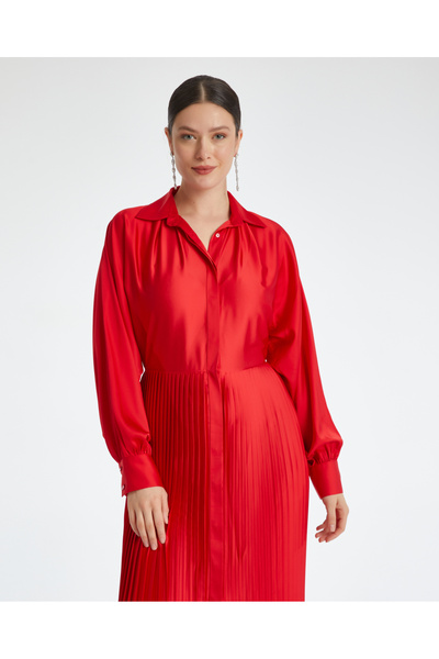 SERPİL Serpil Kadın Kırmızı Elbise 37324
