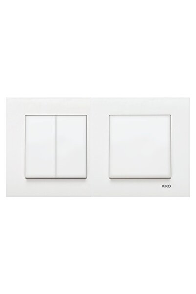 VİKO Viko Karre Beyaz Komütatör(İKİLİ ANAHTAR)