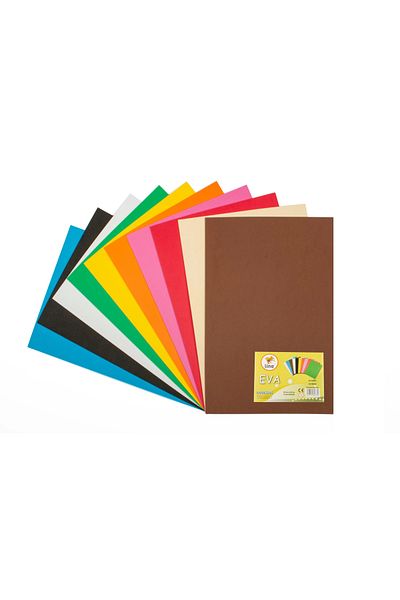 Lino Eva 20x30 Cm - 10 Colors 2mm. Pack of 10
